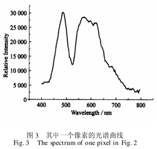 圖3其中一個(gè)像素的光譜曲線